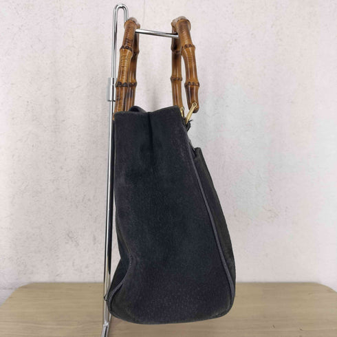 グッチ GUCCI OLD バンブー スエード ハンドバッグ レディース
