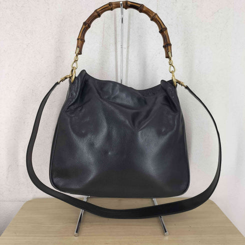 グッチ GUCCI OLD バンブー レザーショルダーバッグ レディース