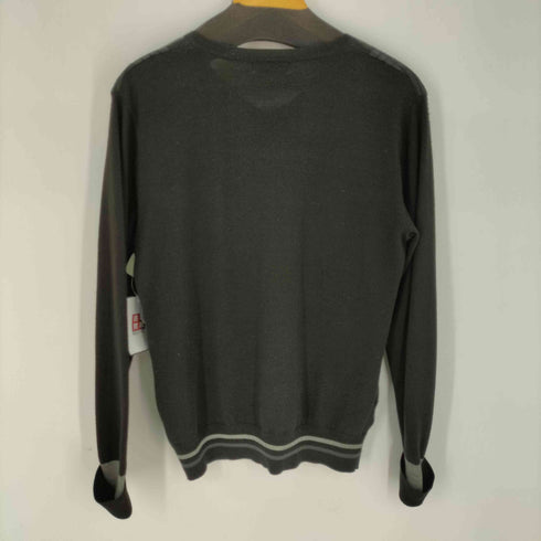 フレッドペリー FRED PERRY タータン パネル Vネック セーター メンズ import:L