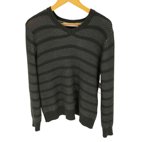 メンズメルローズ MENS MELROSE Vネック アクリル ボーダー セーター メンズ JPN:4