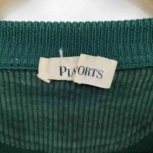 90s PIA SPORTS バスケットボタン 切替 ウール プルオーバー ニット セーター メンズ