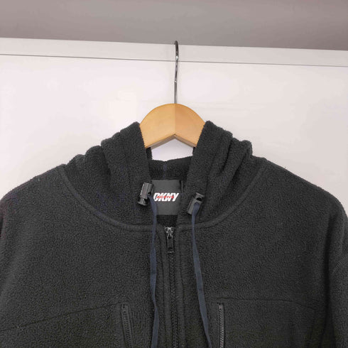 ダナキャランニューヨーク DKNY ACTIVE 90-2000s archive ジップアップ フリース パーカー メンズ import:M