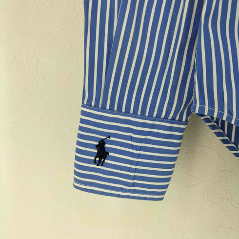 ラルフローレン RALPH LAUREN 袖ポニー ストライプ柄 シャツ レディース 2 155/84a
