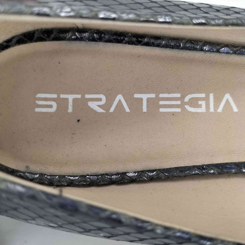 STRATEGIA イタリア製 パイソンヒールパンプス レディース 38