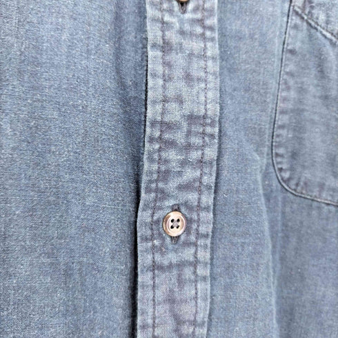 トミーヒルフィガー TOMMY HILFIGER Real Indigo コットン 裏地チェック ボタンダウンシャツ メンズ JPN:XL