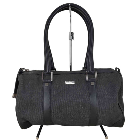 グッチ GUCCI ロゴプレート キャンバス ハンドバッグ ミニボストンバッグ レディース