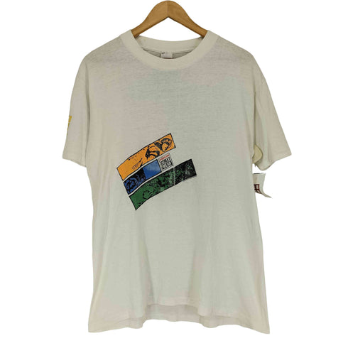 ヴィジョンストリートウェア VISION STREET WEAR 90S USA製 袖裾シングル 両面プリント カットソー メンズ import:L
