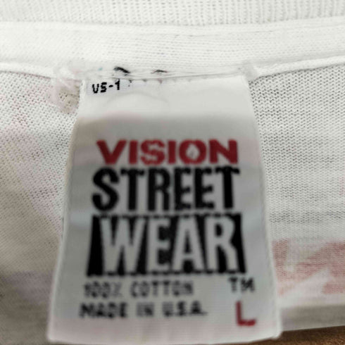 ヴィジョンストリートウェア VISION STREET WEAR 90S USA製 袖裾シングル 両面プリント カットソー メンズ import:L