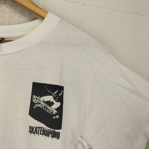 オニータ ONEITA 90-00s USA製 袖裾シングル Transworld Skateboarding Magazine クルーネック 半袖Tシャツ メンズ import:M