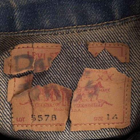 リーバイス Levis 60S 557B Big E 3rd カットオフデニムベスト メンズ 14