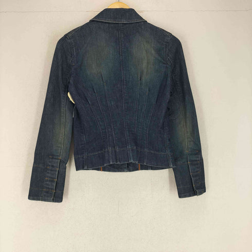 ミッシェルクラン MICHEL KLEIN 2トーン 比翼デニムジャケット Y2K レディース 38
