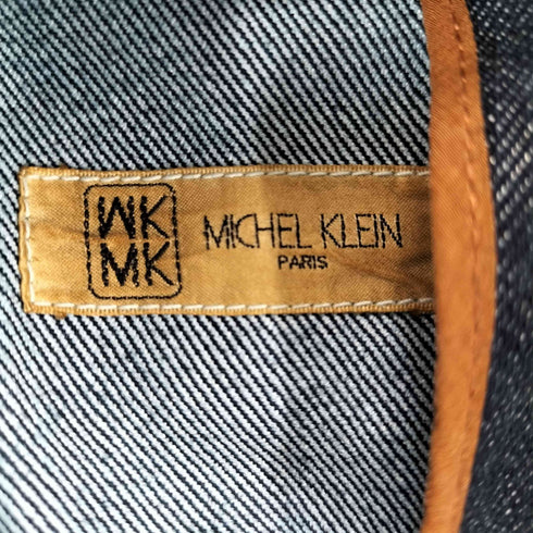 ミッシェルクラン MICHEL KLEIN 2トーン 比翼デニムジャケット Y2K レディース 38