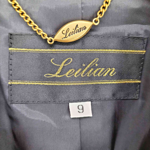 レリアン Leilian チェック柄モヘア2Bテーラードジャケット レディース 9