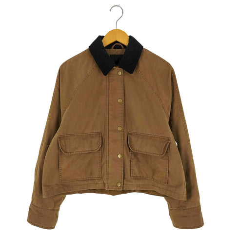 ザラ ZARA コントラストカラー ワックス ジャケット レディース import:S