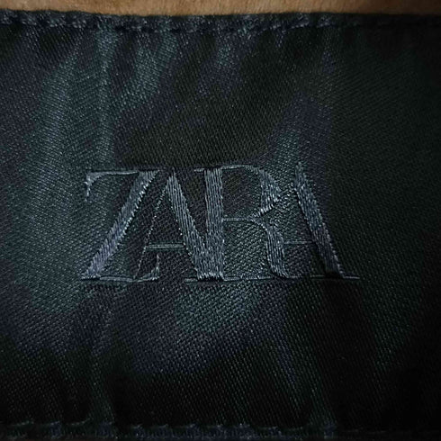 ザラ ZARA コントラストカラー ワックス ジャケット レディース import:S