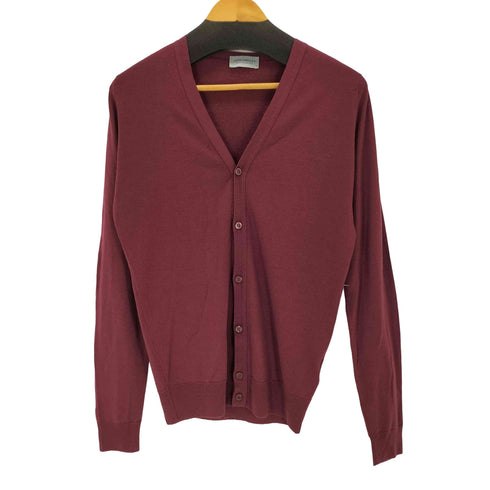 ジョンスメドレー JOHN SMEDLEY ウール100% Vネックニットカーディガン メンズ import:S