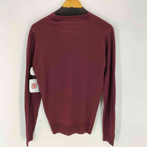 ジョンスメドレー JOHN SMEDLEY ウール100% Vネックニットカーディガン メンズ import:S