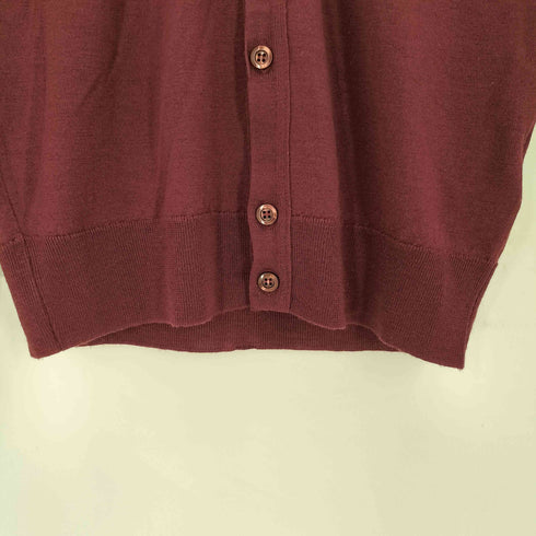 ジョンスメドレー JOHN SMEDLEY ウール100% Vネックニットカーディガン メンズ import:S