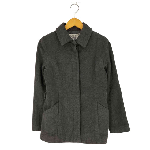 ナチュラルビューティーベーシック NATURAL BEAUTY BASIC 00S ウール混 アンゴラ 比翼 ジャケット レディース JPN:S