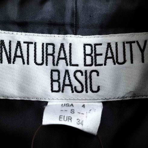 ナチュラルビューティーベーシック NATURAL BEAUTY BASIC 00S ウール混 アンゴラ 比翼 ジャケット レディース JPN:S