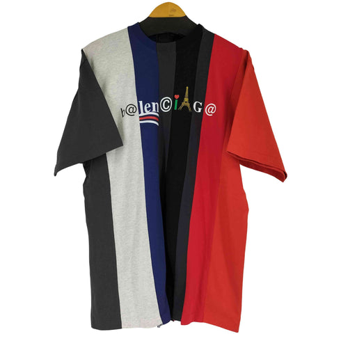 バレンシアガ BALENCIAGA 再構築 UNIFIT ロゴデザインTシャツ メンズ XXS