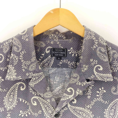 ショット Schott ペイズリー S/S シャツ メンズ JPN:XL