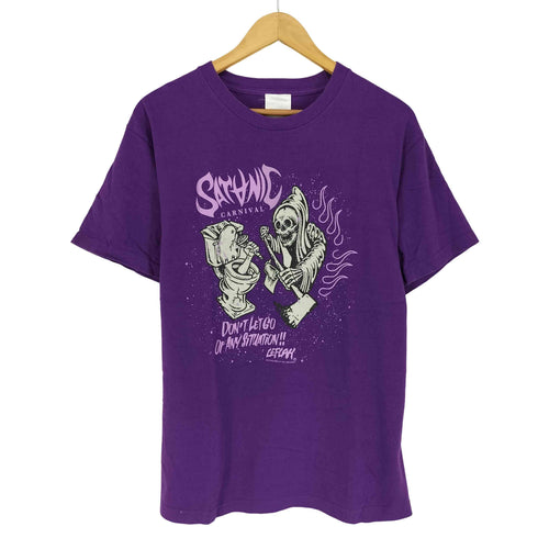 レフラー Leflah スカル 両面プリントクルーネックTシャツ メンズ L