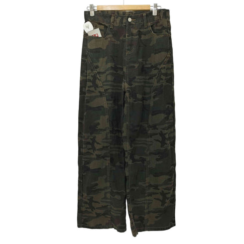ウッドランドカモ バギー デニム パンツ レディース JPN:XL