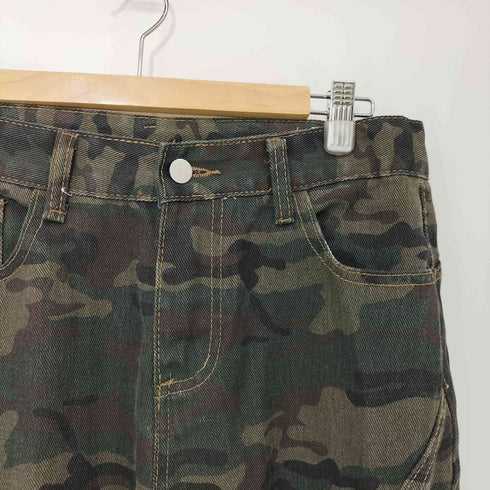 ウッドランドカモ バギー デニム パンツ レディース JPN:XL