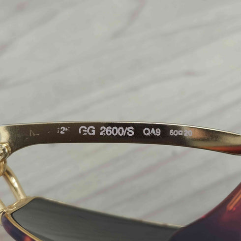 グッチ GUCCI オーバル ロゴデザイン サングラス レディース 60□20