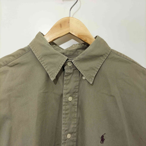 ポロバイラルフローレン Polo by RALPH LAUREN 90s BLAKE ポニー刺繍 ボタンダウン L/S シャツ メンズ import:XL