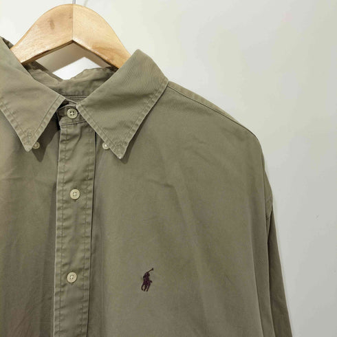 ポロバイラルフローレン Polo by RALPH LAUREN 90s BLAKE ポニー刺繍 ボタンダウン L/S シャツ メンズ import:XL