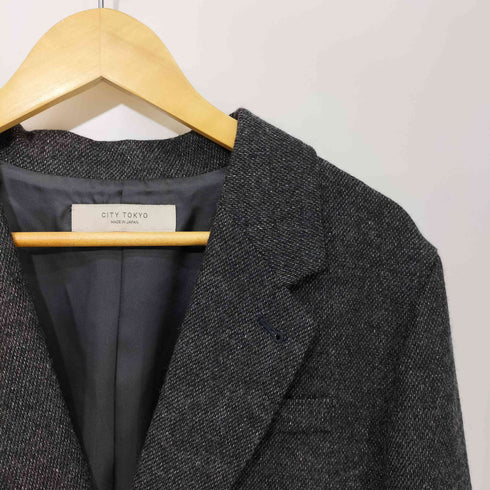 CITY TOKYO Tweed Single Jacket ツイードシングルテーラードジャケット レディース FREE