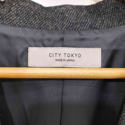 CITY TOKYO Tweed Single Jacket ツイードシングルテーラードジャケット レディース FREE