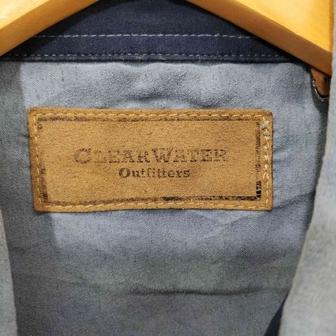 90s Clearwater Outfitters ピーチスキン ボタンダウン フラップポケット L/S ワークシャツ メンズ import:L