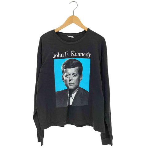 裾シングル 偉人プリント L/S Tシャツ メンズ
