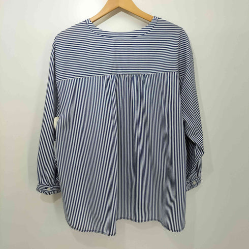 インディヴィ INDIVI 25SS 胸元タックフリル長袖ブラウス レディース JPN:13号