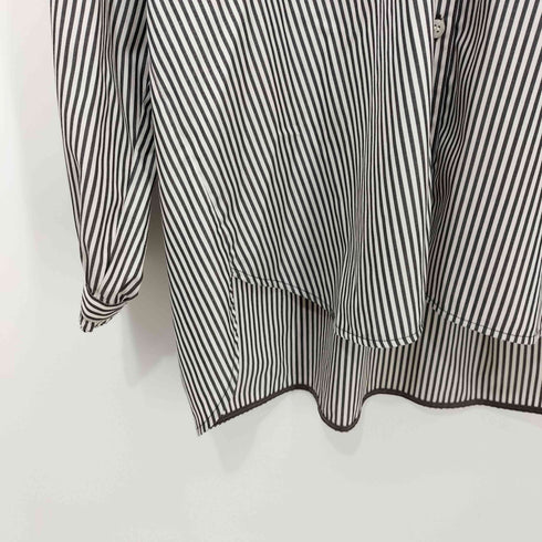 インディヴィ INDIVI 25SS 胸元タックフリル長袖ブラウス レディース JPN:13号