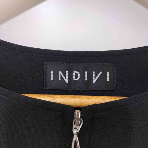 インディヴィ INDIVI コンパクト ジップアップ ブルゾン レディース