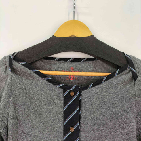 ヴィヴィアンウエストウッドレッドレーベル Vivienne Westwood RED LABEL ストライプタイ コットンウール カーディガン レディース 13