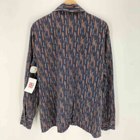 ジェーシーペニー JC Penney 70-80s 総柄 オープンカラーロングスリーブシャツ メンズ L