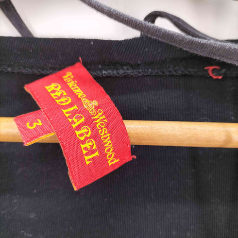 ヴィヴィアンウエストウッドレッドレーベル Vivienne Westwood RED LABEL チョーカー リボン 刺繍ロゴ カットソー レディース JPN:3
