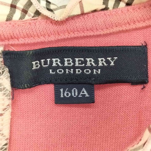 バーバリーロンドン BURBERRY LONDON ノバチェック ワンポイント刺繍 ノースリーブトップス タンクトップ レディース 160A
