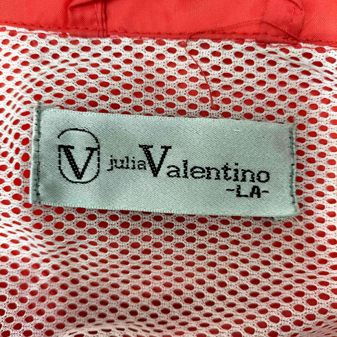 JULIA VALENTINO ロゴテープ 刺繍 ドローコード ジップアップ ナイロン ジャケット メンズ