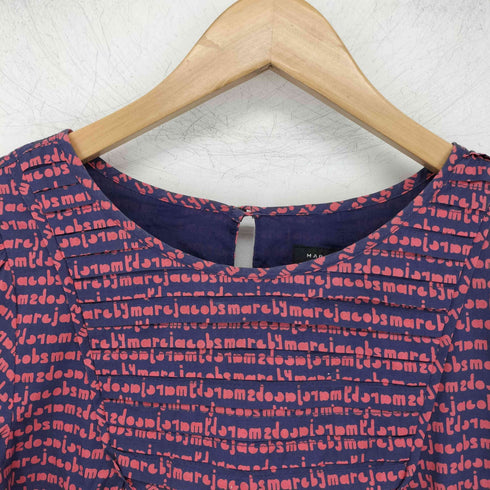 マークバイマークジェイコブス Marc by Marc Jacobs 英字 総柄 半袖 チュニック ワンピース レディース US:0-2