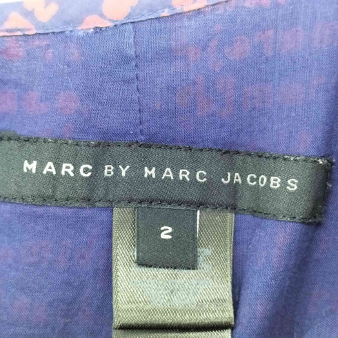 マークバイマークジェイコブス Marc by Marc Jacobs 英字 総柄 半袖 チュニック ワンピース レディース US:0-2
