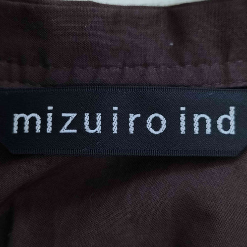 ミズイロインド mizuiro ind バックギャザービッグシャツ レディース