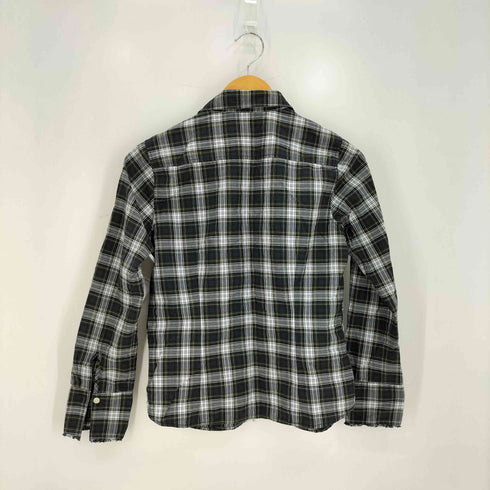 エディーバウアー Eddie Bauer 00s 緑タグ タータンチェック L/S フリンジシャツ レディース import:M