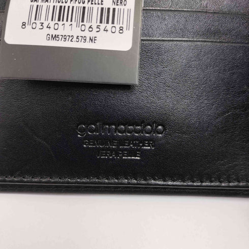 GAI MATTIOLO レザー ロゴ刻印 二つ折り 財布 メンズ