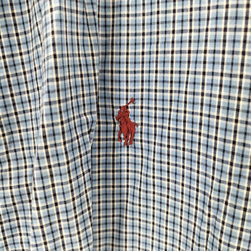 ポロラルフローレン POLO RALPH LAUREN スモールポニー刺繍 チェックロングベスト メンズ S/M